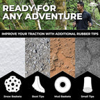 Cascade Mountain Tech Lightweight Aircraft-Grade Aluminum Trekking Poles with Extended Down Grip Plus Tip Kit