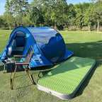 Self-Inflating Sleeping Pad - 4” Ultra-Thick Supportive Foam, Insulated Camping Mattress with Pump Sack for Tent, Car, Truck, Van, Home - Portable Camping Pad for 4-Season Comfort (Single)