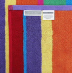 COTTON CRAFT Hooded Beach Towel – Oversized 35 x 70 Towel with Hood for Adults - Summer of Siam - 100% Cotton Velour Dobby Terry Towel - Soft Absorbent Quick Dry - Pool Bath Wrap – Multicolor Stripe