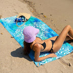 Elite Trend Microfiber Beach Towel for Adults with Bag - Extra Large 78x35 inch Lightweight Sand Free Quick Dry Towel for Travel, Swimming, Yoga, Camping (Mandala Blue)