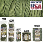 TOUGH-GRID Paracord Rope 750 lbs Nylon Parachute Cord, Made in USA Survival Kit, Outdoor Adventures, Camping, Tactical Gear & Emergency Supplies, Military Type IV Mil-Spec