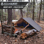 AquaQuest Defender Tarp – Heavy-Duty Waterproof (20,000 mm) Seam-Taped Rain Fly for Camping, Bushcraft & Survival