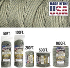 TOUGH-GRID Paracord Rope 750 lbs Nylon Parachute Cord, Made in USA Survival Kit, Outdoor Adventures, Camping, Tactical Gear & Emergency Supplies, Military Type IV Mil-Spec