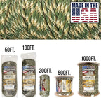 TOUGH-GRID 550 Paracord Rope Nylon Parachute Cord, Made in USA Survival Kit, Outdoor Adventures, Camping, Tactical Gear & Emergency Supplies, Military Type III Mil-Spec