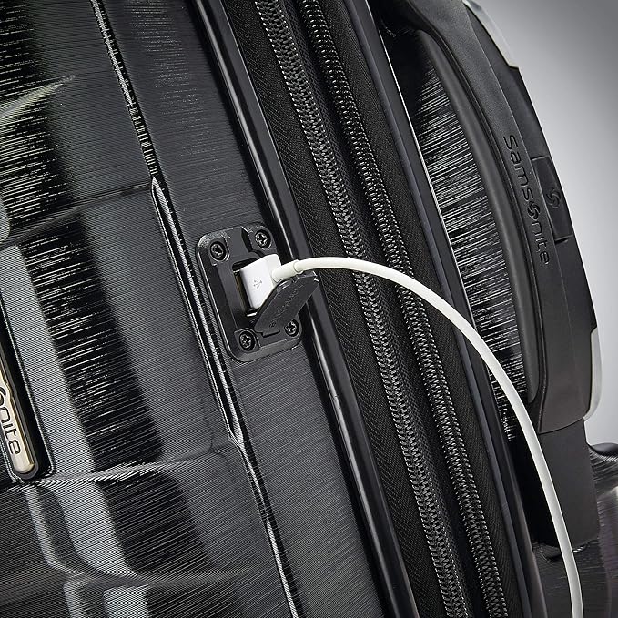 Samsonite Centric 2 Hardside Expandable Luggage with Spinner Wheels, 2-Piece Set (20/24), Black