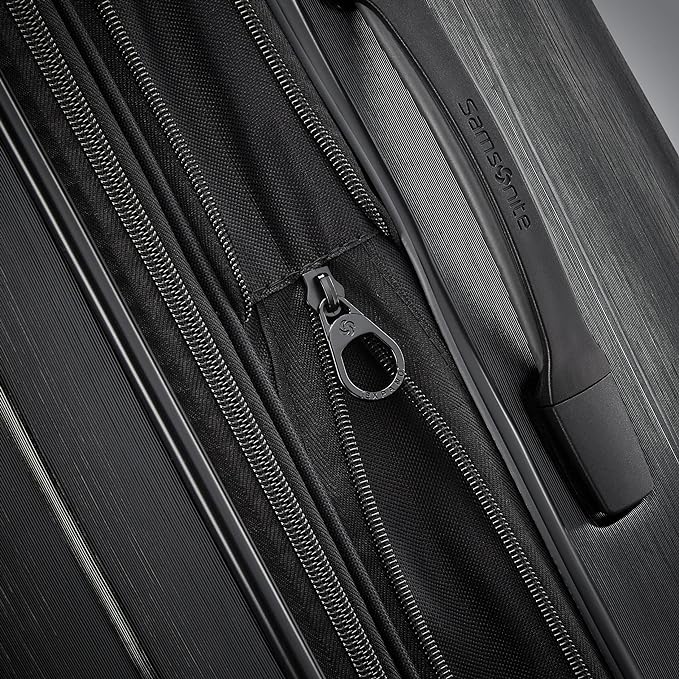Samsonite Centric 2 Hardside Expandable Luggage with Spinner Wheels, Black, Checked-Medium 24-Inch