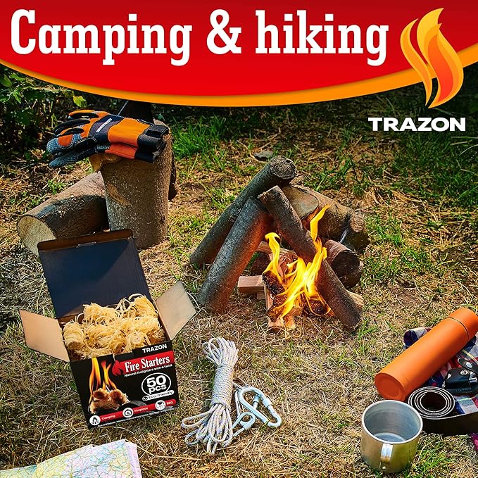 All Natural Wood Fire Starters: Fireplace Camping Charcoal Starter Grill BBQ Chimney Wood Stove Campfires Fire Pit. Fatwood Sticks. Camp Firestarter, Fire Tools. Fire Starter Outdoor/Indoor/Travel