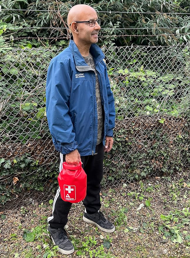 Aquapac Waterproof First Aid Kit Dry Bag for Emergency Use with Secure Buckle - Red