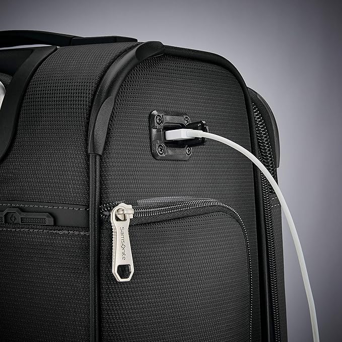 Samsonite Solyte DLX Softside Expandable Luggage with Spinner Wheels, Midnight Black, 3-Piece Set (20/25/29)