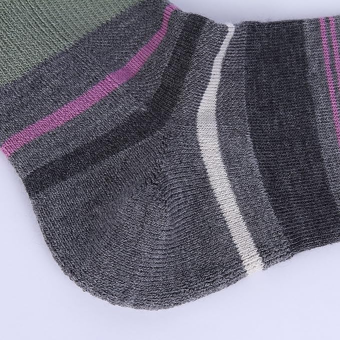 EnerWear 4 Pack Women's Merino Wool Outdoor Hiking Trail Crew Sock