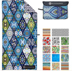 ECCOSOPHY Microfiber Beach Towel - Sand Free Towels are Quick Dry, Light Weight, Super Absorbent - Perfect Pool, Travel, Cruise, Camping Essentials - Oversized Extra Large for Adults 71x35 in