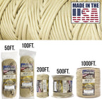 TOUGH-GRID Paracord Rope 750 lbs Nylon Parachute Cord, Made in USA Survival Kit, Outdoor Adventures, Camping, Tactical Gear & Emergency Supplies, Military Type IV Mil-Spec