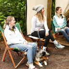 BYER OF MAINE Pangean Folding Stool – Canvas Camp & Wood Camp Stool for Portable & Outdoor Seating in Natural Color