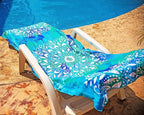 Elite Trend Quick Dry Towel Large 63x31 Inch - Microfiber Beach Towel - Perfect for Beach, Travel, Swimming, Pool, Yoga, Hiking, Camping - Lightweight, Fast Drying, Compact for Adults (Mandala Blue)