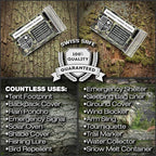 Swiss Safe 4 Pack Mylar Emergency Blankets for Survival - Compact & Insulated for Cold Weather - Designed for NASA, Outdoor, Running, Camping, Survival, First Aid Car Kit - Woodland Camo, 4 Pack