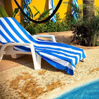 Elite Trend Quick Dry Towel Large 63x31 Inch - Microfiber Beach Towel - Perfect for Beach, Travel, Swimming, Pool, Yoga, Hiking, Camping - Lightweight, Fast Drying, Compact for Adults (Cabana Blue)