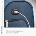 Samsonite Solyte DLX Softside Expandable Luggage with Spinner Wheels, Mediterranean Blue, Carry-On 20-Inch