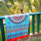 Elite Trend Microfiber Beach Towel for Adults with Bag - Extra Large 78x35 Inch Lightweight Sand Free Quick Dry Towel for Travel, Swimming, Yoga, Camping (Mandala Coral)