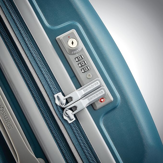 Samsonite Freeform Hardside Carry-On Luggage with Spinner Wheels - Hardshell Suitcase - TSA, Airline-Approved - Expandable Hard Shell, Smooth Rolling Wheels for Lightweight Travel - Dark Teal