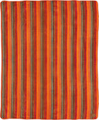 QISU Alpaca Wool Blanket Throw | Large, Beautiful, Warm, Variegated | 85 x 65 inches | Ultra-Soft, Hypoallergenic and Breathable | Non-Itchy or Scratchy Fabric (Orange Variegated)