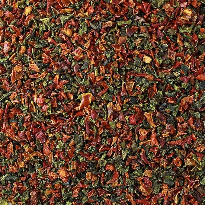Harmony House Dried Mixed Bell Peppers, Diced – Dehydrated Vegetables for Cooking, Camping, Emergency Supply and More