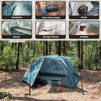 Wander Hawk 2-Person Backpacking Tent, Lightweight 2 Person Tent for Bikepacking Backpacking Camping & Hiking