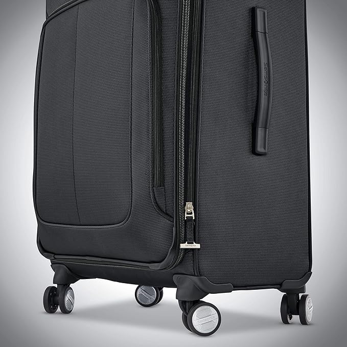 Samsonite Solyte DLX Softside Expandable Luggage with Spinner Wheels, Midnight Black, 3-Piece Set (20/25/29)