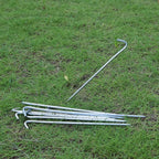 MySit 9" Tent Stakes, Metal Inflatable Stakes 30 Pack, Heavy Duty Galvanized Tent Stakes Metal, Tent Pegs Ground Trap Camping Stakes for Inflatables, Outdoor Decorations