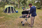 Coleman RoadTrip 285 Portable Stand-Up Propane Grill with 3 Adjustable Burners & Instastart Ignition, 20,000 BTUs of Power for Outdoor Cooking, Camping, Tailgating, Grilling, BBQs, & More