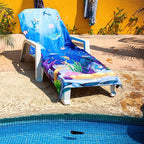 Elite Trend Microfiber Beach Towel for Adults with Bag - Extra Large 78x35 inch Lightweight Sand Free Quick Dry Towel for Travel, Swimming, Yoga, Camping (Sea Animal)