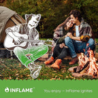 Inflame Fire Starters for Campfires, Grill, BBQ, Fireplace, Woodstove - Charcoal Starter - Waterproof, Weather-Resistant - Natural Wood Fireplace Starters - 24 pcs